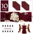 thumbnail image 4 of 10Ft Long Burgundy Chiffon Runners 10 Pieces Sheer Table Runner for Parties Wedding Baby Shower Birthday Table Top Decoration, 4 of 8