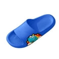 thumbnail image 5 of Quealent Big Kids Cloud slides,Boys Girls Slides Non-slip Summer Beach Pool Shoes Toddler Cartoon Slides Sandals Indoor&Outdoor Garden Slippers Shower Shoes Blue for Size 38, 5 of 8
