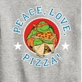 thumbnail image 3 of Teenage Mutant Ninja Turtles - Peace Love Pizza - Youth Crewneck Fleece Sweatshirt, 3 of 5