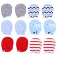thumbnail image 1 of EeaseMX pares de manoplas de algodón para bebés de 0 a 6 meses (juego de 3 pares, juego de 2) (estilo mixto), 1 of 7