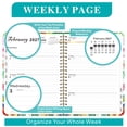 thumbnail image 2 of Weekly Monthly Planner 2026-2027, 12-Month Academic Year Organizer, 6.1 x 8.4 Inch, Elegant Soft Floral Design, Hardcover with Monthly Tabs, Contacts, and Notes Pages, 2 of 10