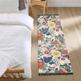 thumbnail image 3 of Yayeee Runner Rug for Bedroom 2'x6' Machine Washable Hallway Non Slip Mat, Red Japanese Floral Pattern, 3 of 8