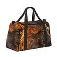 thumbnail image 2 of Honeii Gold Flame Pattern Wolf Print Gym Bag,Carry on Weekender Overnight Bag, Travel Duffel Bags, Personal Item Travel Bag,Tote Bag,Workout Dance Bag, 2 of 7