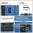 thumbnail image 2 of Luggage Sets 5 Piece with Duffel Bag, Hardside Suitcase Set with Spinner Wheel and TSA Lock, Lightweight Travel Luggage for Men and Women, Blue, 2 of 9