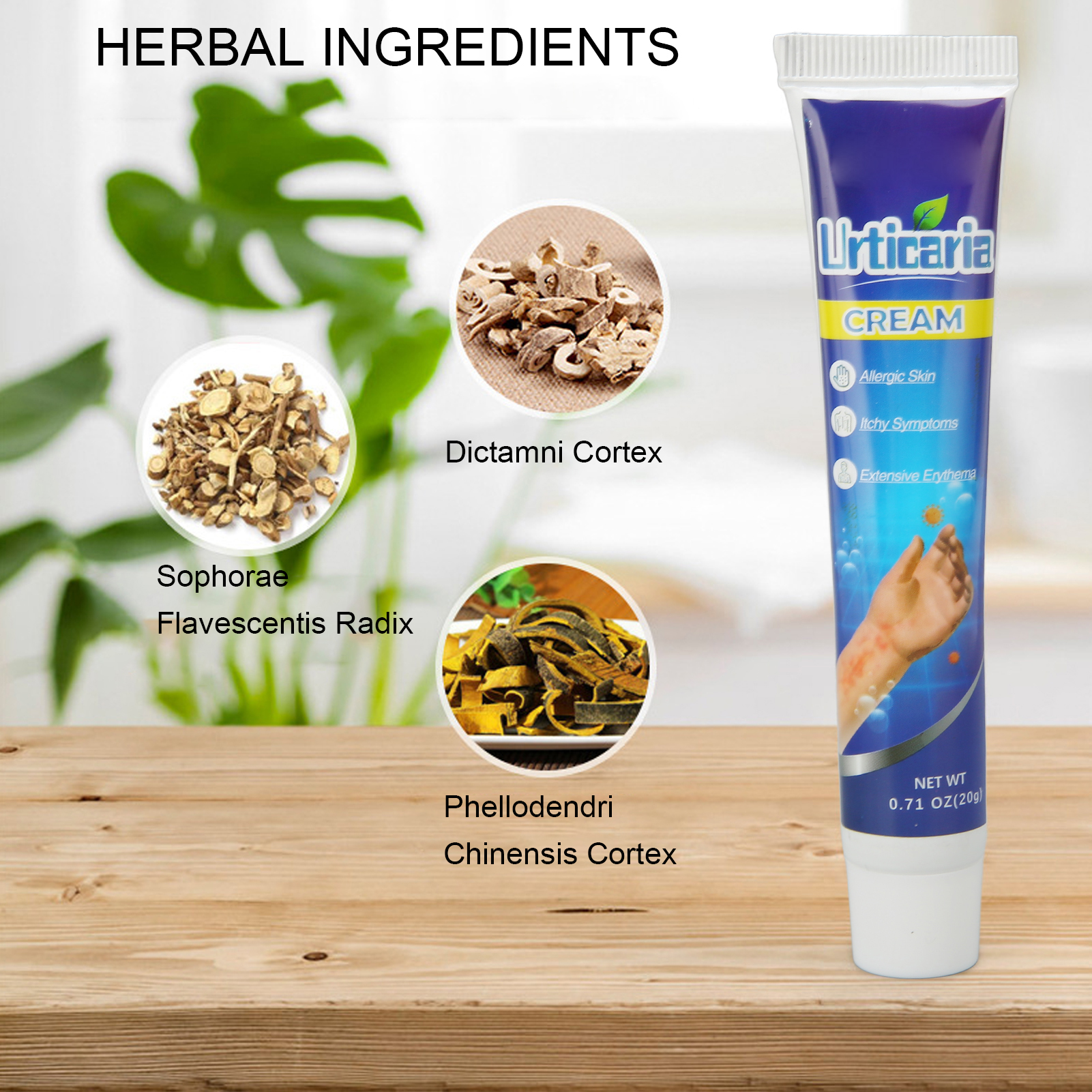 20g Itching Cream Urticaria Pruritus Ointment for Dry Skin Adjunctive