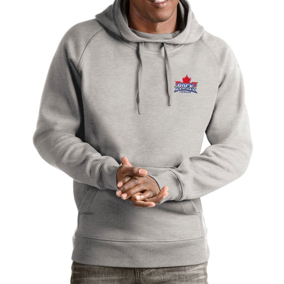Men's Antigua Heathered Gray Toronto Rock Victory Pullover Hoodie