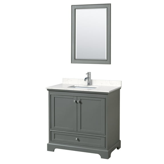 Wyndham Collection Wcs202036s-Vca-M24 Deborah 36" Free Standing Single Basin Vanity Set -