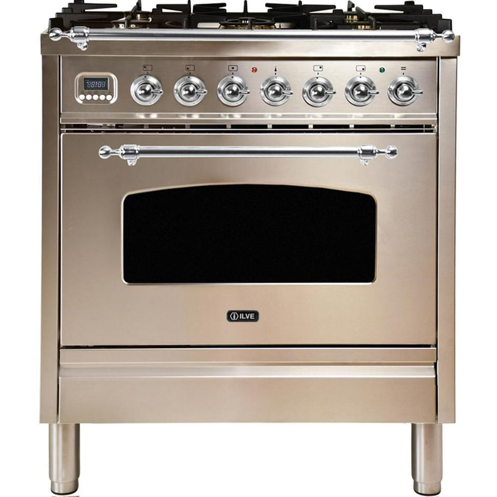 Ilve UPN76DMPIX Nostalgie Series 30 Inch Dual Fuel Convection