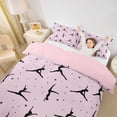 thumbnail image 2 of Castle Fairy Ballet Dance Duvet Cover Queen,Star Silhouette Print Queen Bedding,Pink,Pink Reversible,1 Duvet Cover and 2 Pillowcases, 2 of 6