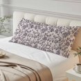 thumbnail image 4 of Farmhouse Purple Body Pillow Covers, Vintage Flower Leaf PlantsPlant Soft Breathable Throw Pillow Cases with Invisible Zipper, Decorative Pillowcase Pillows Protectors for Sofa Bed Couchair 20"x54", 4 of 9