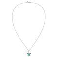 thumbnail image 6 of Love Life Sea Turtle Heart Green Turquoise .925 Sterling Silver Necklace, 6 of 6