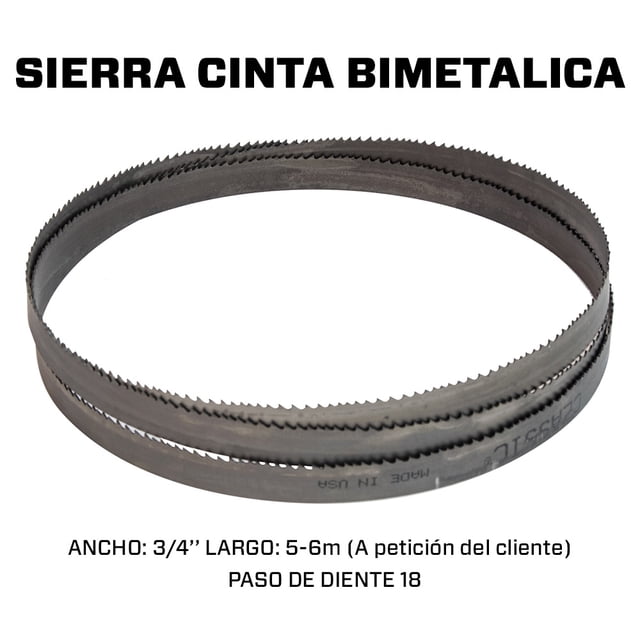 (5 a 6 metros) Segueta sierra cinta bimetalica 3/4" x 0.035” LENOX 18 PDD