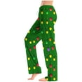 thumbnail image 3 of Mens Christmas Pajama Pants Big & Tall Sleep Lounge Pants Drawstring Holiday Xmas Pjs Bottoms Green, M, 3 of 7