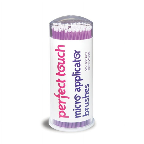 Dental Creations Perfect Touch Micro Applicator Brushes - Purple - Fine 1.5mm - 4 Tubes of 100