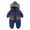 Navy, variant on Infant Snowsuit Cute Long Sleeve Winter Romper with Bear Ears Hood Infant Winter Coat Boys Girls Down Jacket 3-6 Months