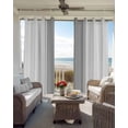 thumbnail image 4 of Gray Solid Color Texture Blackout Curtains 96 Inches Long for Bedroom, Simple Grey Stripes Thermal Insulated Room Darkening Black Out Window Curtain Panels Grommet Drapes for Living Room, 4 of 8