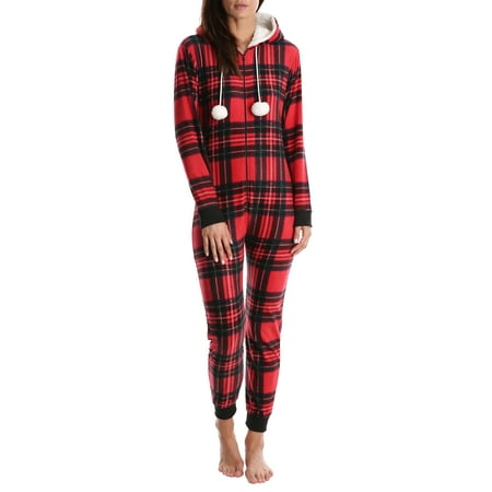 Woman Women S Adult Onesie Onsie Fleece With Hood And Zipper
