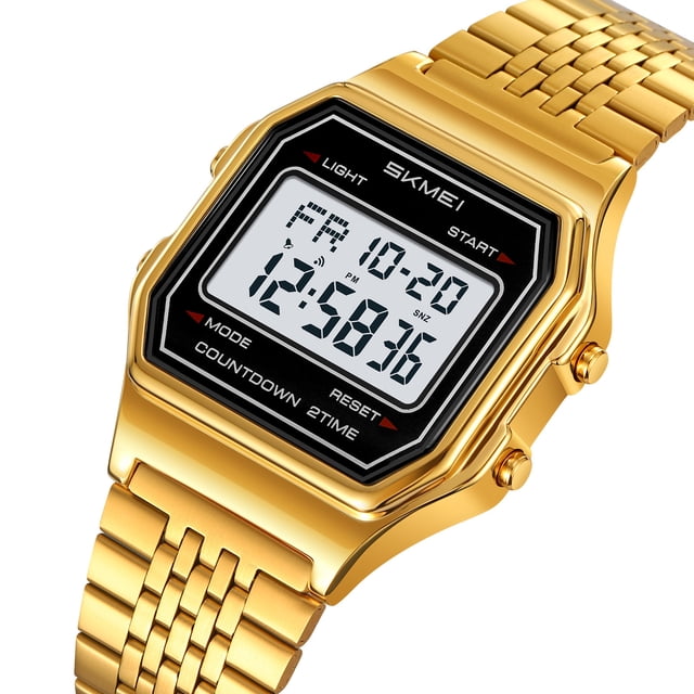Men's Outdoor Sports Digital Watch Waterproof with Luminous Display for Hiking Running Swimming Rugged Design Multi-Function Timer