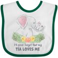 thumbnail image 3 of Inktastic I'll Never Forget That My Tia Loves Me Cute Elephants Boys or Girls Baby Bib, 3 of 4