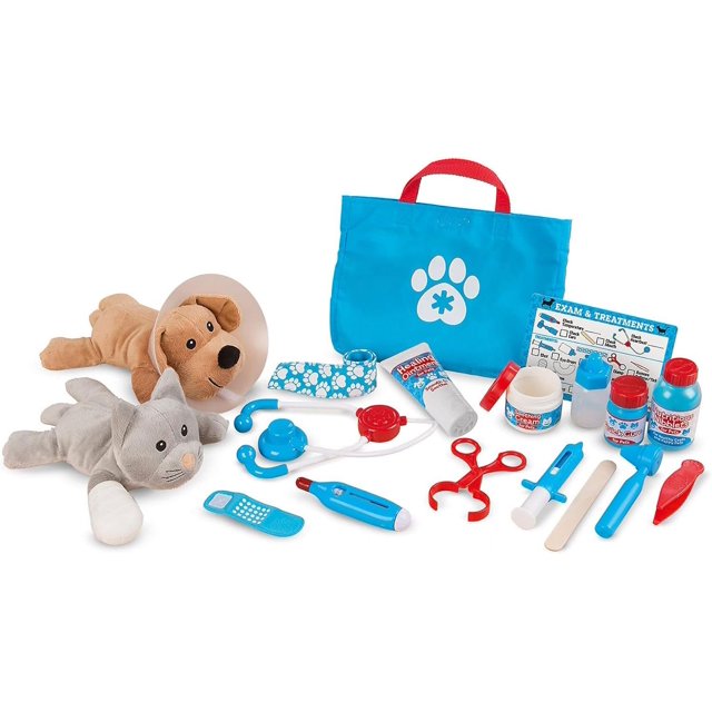 Juguetes-Casa de juego de doctor de mascotas-26 piezas para perros y gatos