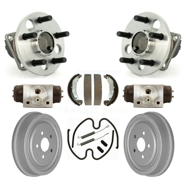 Transit Auto Kit d'Assemblage de Roulement de Moyeu de Roue Arrière de Cylindre et Tambour Enduit (8 Pcs) pour Voiture 2003-2005 Pontiac Sunfire Chevrolet Cavalier 4 Roues ABS - Côté Gauche Droit K7D-101198