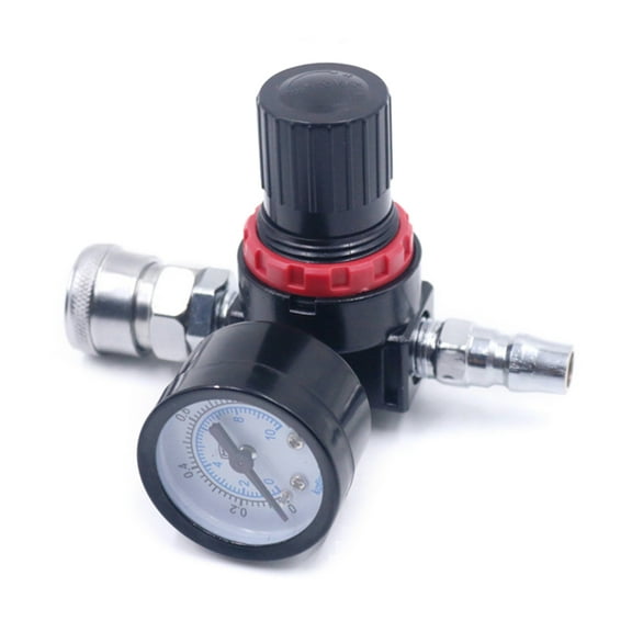 Yokua 1/4” Air Flow Regulator Air Compressor Regulator with Gauge Controls Air Flow