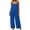 Blue, variant on Women's Casual Sleeveless Wide Leg Jumpsuit with Pockets Loose Fit Summer Romper