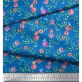 thumbnail image 3 of Soimoi Polyester Crepe Fabric Leaves & Floral Printed Fabric 1 Yard 52 Inch Wide, 3 of 3