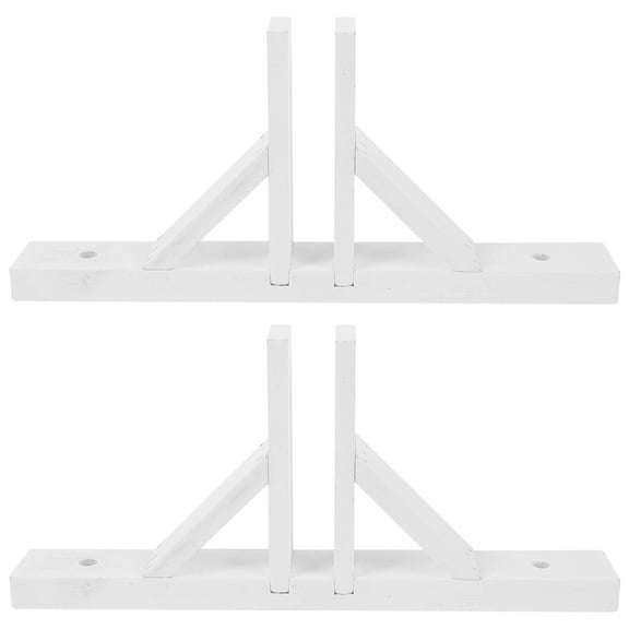 Clispeed 2Pcs White Plastic Garden Fence Base Stand Holder for Small Lawn Fence Support