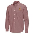 thumbnail image 2 of Men's Antigua Maroon Arizona State Sun Devils Ellis Woven Tri-Blend Long Sleeve Button-Down Shirt, 2 of 3