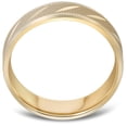 thumbnail image 2 of Pompeii Mens 10k Yellow Gold 6MM Brushed Carved Wedding Band Comfort Fit Ring (,), 2 of 3