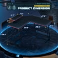 thumbnail image 6 of Homall L-Shaped Gaming Desk 47 Inches Corner Office Desk with Removable Monitor Riser, Black, 6 of 8