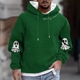 thumbnail image 2 of Atogsazn Mens Halloween Hoodies Casual Spooky Fleece Long Sleeve Pullover Sweatshirt Fall Clothing Tops 01-Green L Fashion, 2 of 5