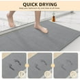 thumbnail image 6 of Yolife 32"x20" Diatomite Bath Mat, Super Absorbent Quick-Dry Bathroom Rug, Non-Slip Natural Diatomaceous Earth Mat for Shower, Kitchen, Entryway, Easy to Clean,Dark Grey, 6 of 8