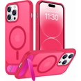 thumbnail image 1 of Funda con Soporte invisible Magnética, Delgada Mate, para iPhone 14 Pro Max, Rosa Intenso, 1 of 7