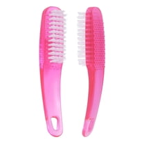 Nail Brush for Cleaning Fingernails 2 Pack, Fingernail Scrub Brush, Multifunctional Plastic Handle Pedicure Brushes, Nail Scrub Brush Set, Manicure Brush for Toes and Nails Women Men,Pink