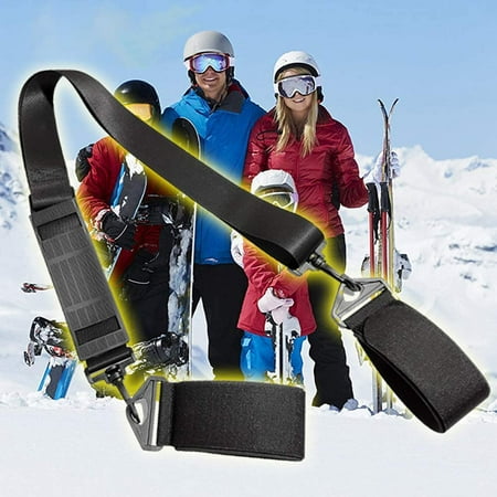 Sklon Ski Strap & Pole Carrier | Hands-Free Ski Carry Sling With Cushioned Shoulder Pad | For Men, Women & Kids