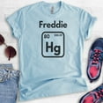 thumbnail image 2 of Freddie Hg Shirt, Unisex Women's Men's Shirt, Science Shirt, Music Rock 'n Roll Shirt, Mercury Shirt, Heather Light Blue, X-Small, 2 of 6