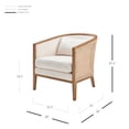 thumbnail image 2 of New Pacific Direct Tillman Rattan Accent Chair, Nettlewood Legs, Fully Assembled, 2 of 13