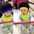 thumbnail image 5 of Novedad, peluca para niños y bebés, sombrero para fiesta, accesorios para fotos de Cosplay, peluca Afro de invierno para niño y niña, gorro rizado de pelo grande tejido 1-4t, 5 of 5