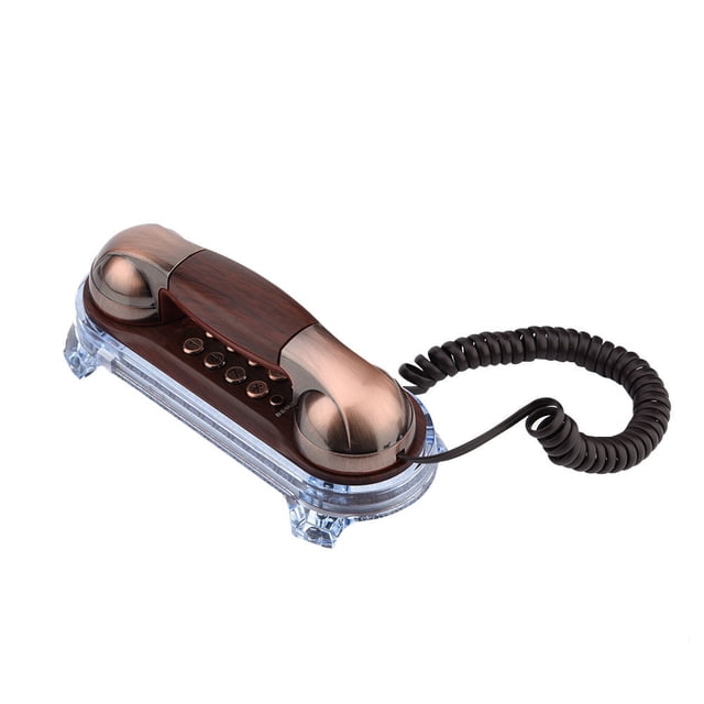 Teléfono Fijo ANGGREK retro con Pulsador color negro rojo bronce