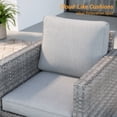 thumbnail image 6 of ACEGOSES Outdoor Patio Wicker Chairs Set of 2, Gray Rattan Seating with Thick Cushions for Lawn or Poolside, Light Gray, 6 of 6