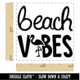 thumbnail image 2 of Beach Vibes Flamingo Self-Inking Rubber Stamp Ink Stamper - Yellow Ink - Small 1 Inch, 2 of 7