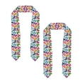 thumbnail image 2 of Fotbe Colorful Butterflies Printed Class of 2024 Graduation Stole, 2 of 7