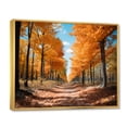 thumbnail image 2 of Designart "Autumn Canopy Orange Tree Majesty II" Landscapes Floater Framed Wall Art Living Room, 2 of 7