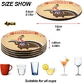 thumbnail image 4 of GZHJMY Thanksgiving Turkey Round Coaster, 4 Pcs Heat Resistant Absorbent Drink Coaster for Kitchen Bar Cafe Decor, 4 of 7