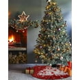 thumbnail image 3 of Red Christmas Tree Christmas Tree Skirt 36 Inches Large Christmas Skirt Tree, Winter Balls Snowflake Xmas Tree Tree Skirt Christmas Decorations for Fireplace Party Holidays Indoor Outdoor, 3 of 7