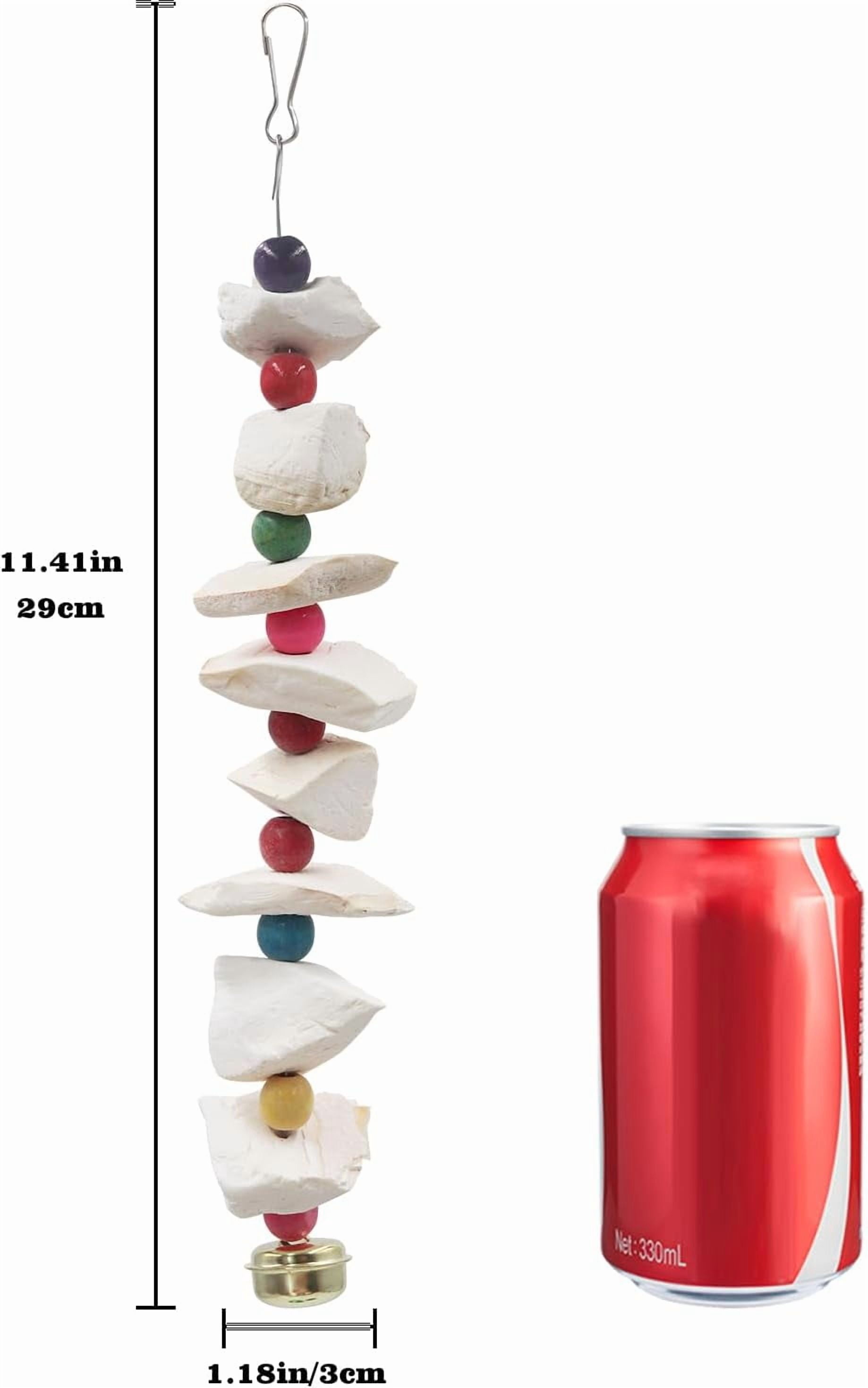 Bird Toys with Cuttlebone, Parakeet Toys, Bird Beak Grinding Stone, Cage Accessories, Cuttlefish Bone for Birds