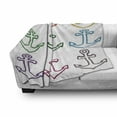 thumbnail image 3 of Anchor Soft Flannel Fleece Blanket, Colorful Outline Anchors Sailing Cruise Travel Boat Ship Vessel Graphic Naval Theme, Cozy Plush for Indoor and Outdoor Use, 60" x 80", Multicolor, by Ambesonne, 3 of 6