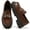 Brown, variant on Knivor Platform Chain Loafers for Women Chunky Lug Sole Loafers Slip On Casual Dressy Shoes for Work,School,Casual Daily Penny Loafers